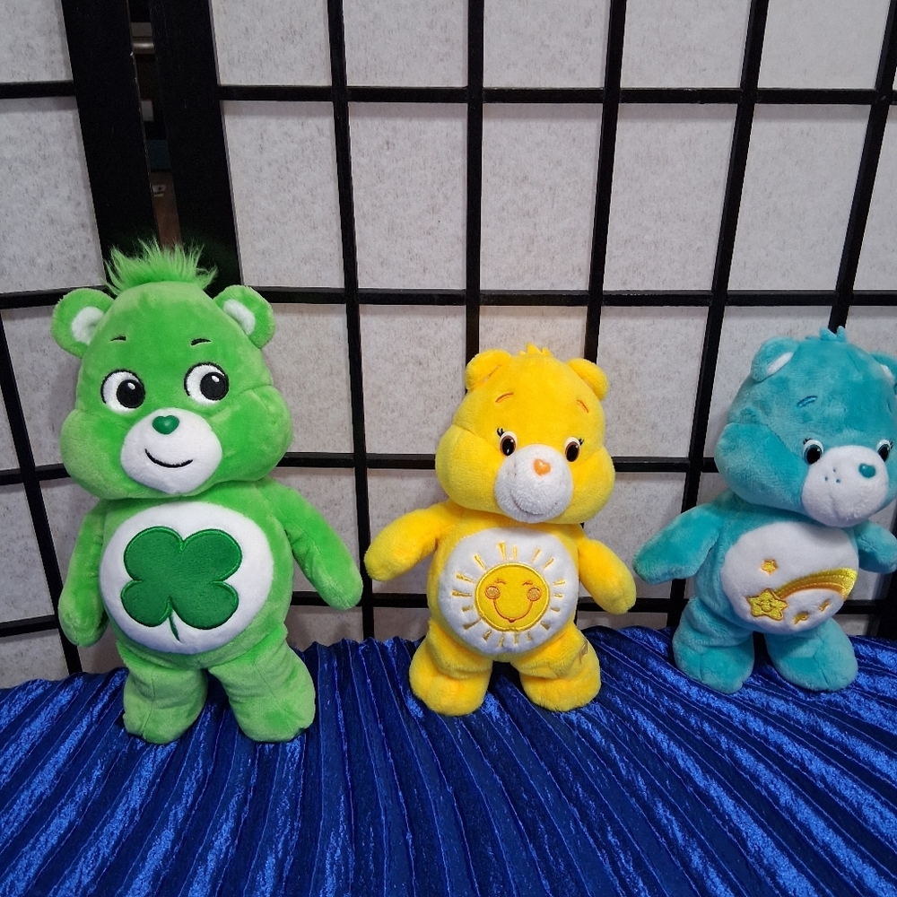 Care Bears Plush Set - Green, Yellow, Teal
